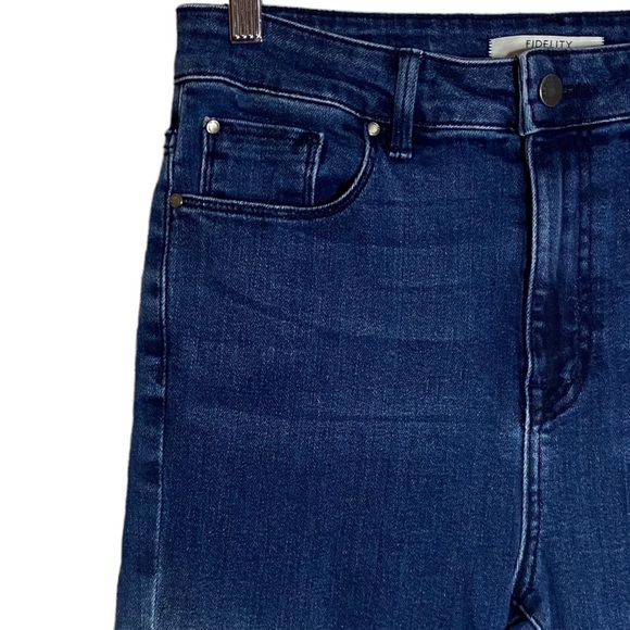 Fidelity Denim Luna Drop Ultra High Rise Ankle Skinny Ombre Dark Light Blue 30 - Picture 6 of 16